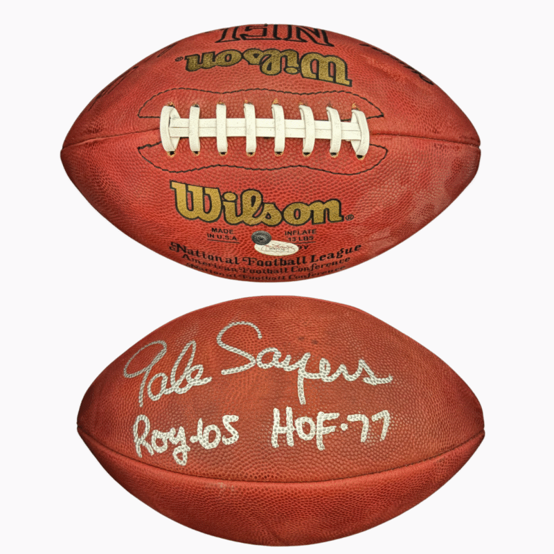 Gale Sayers Autographed signed Wilson NFL Football - Image 5