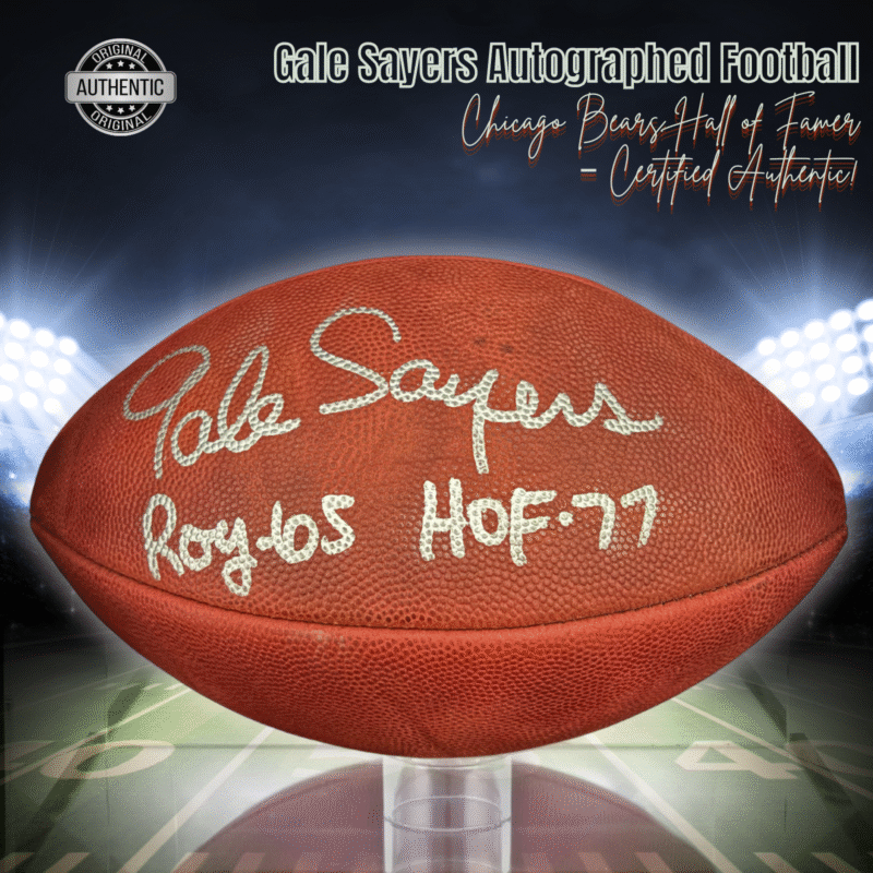 Gale Sayers Autographed signed Wilson NFL Football