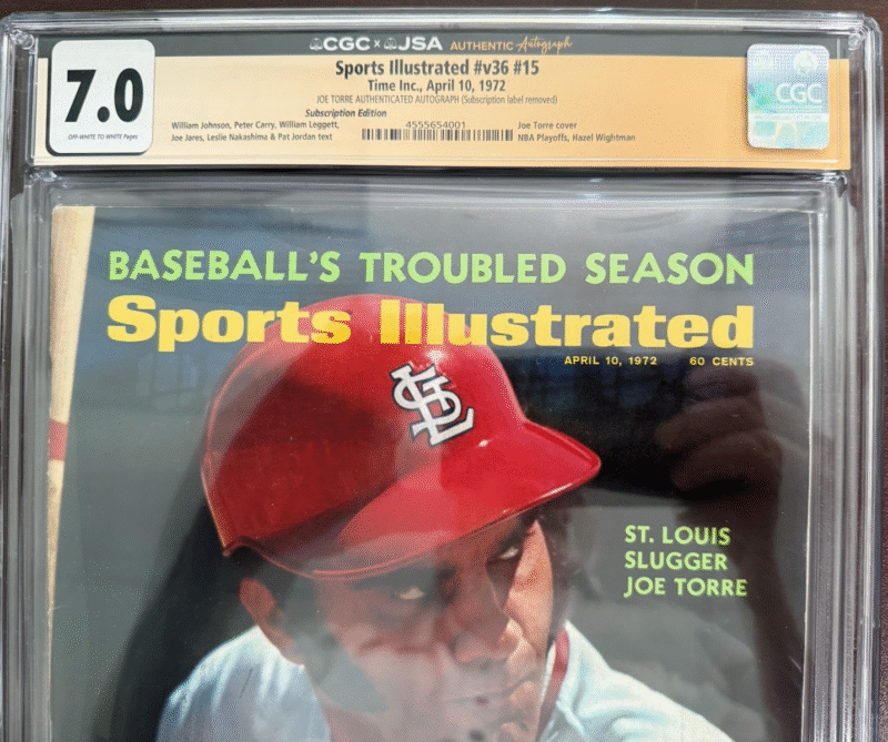Joe Torre Autographed Original 1972 Sports Illustrated CGCJSA 286731858961 2