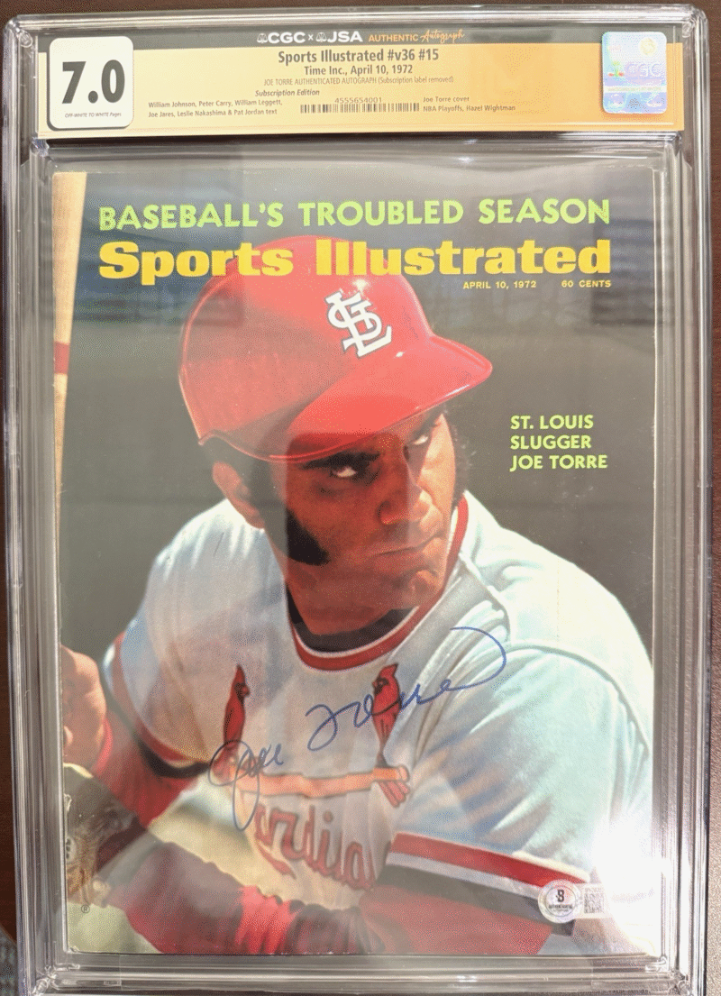 Joe Torre Autographed Original 1972 Sports Illustrated CGCJSA 286731858961