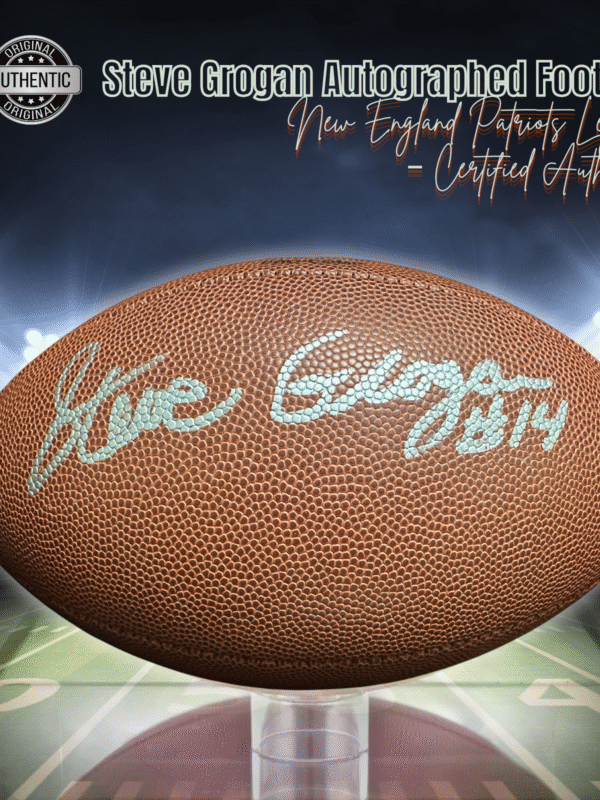 New England Patriots Steve Grogan Autographed Wilson NFL Football