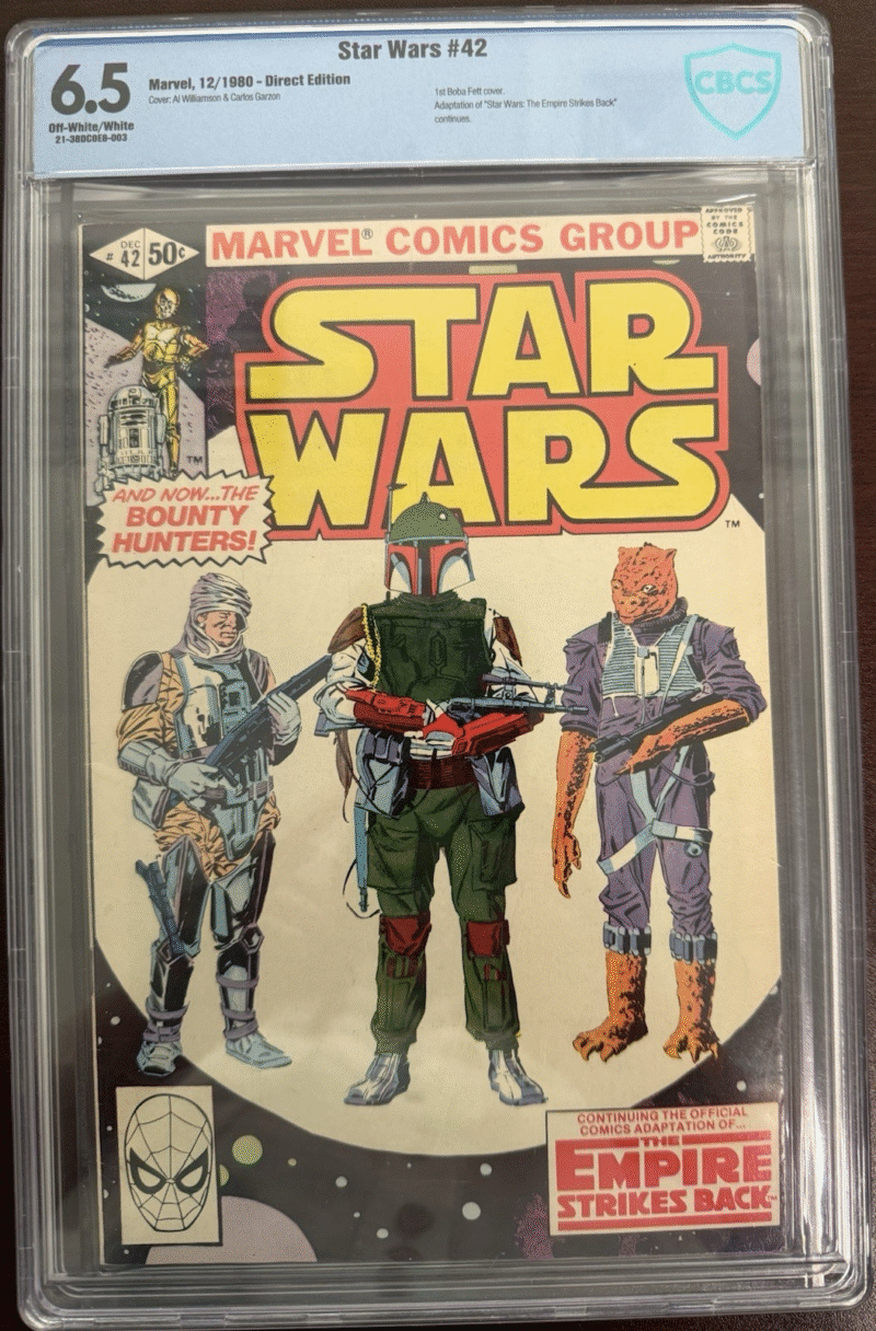 Original Marvel 1980 Star Wars 42 Boba Fett Key CBCS 286731984201