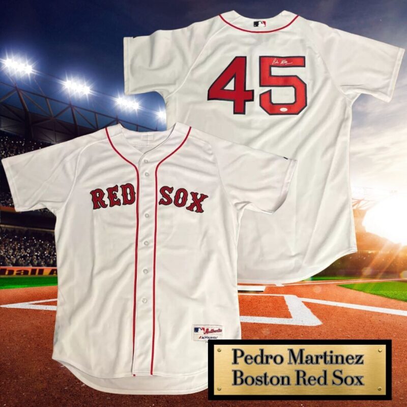 Pedro Martinez Autographed Boston Red Sox Majestic MLB Jersey