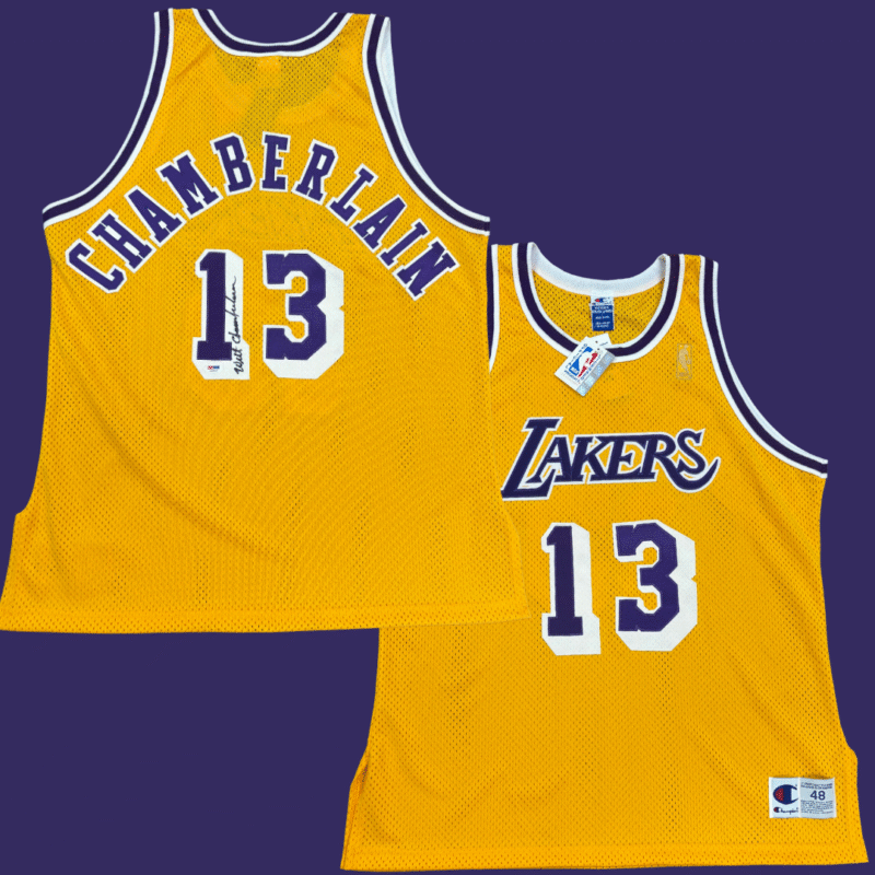 Wilt Chamberlain Autographed Los Angeles Lakers NBA Champion  Jersey (PSA ) - Image 11