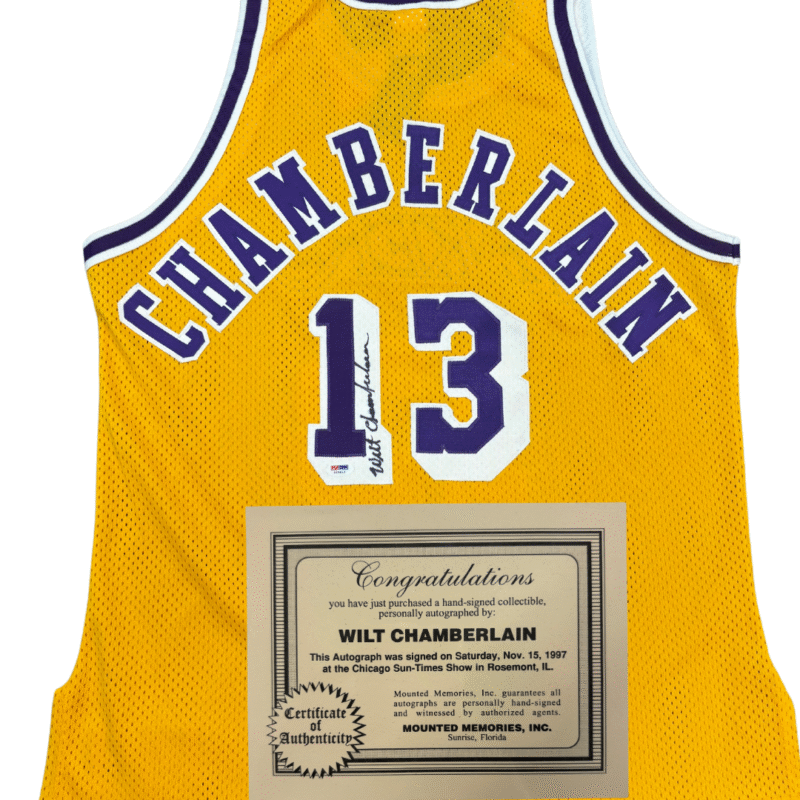 Wilt Chamberlain Autographed Los Angeles Lakers NBA Champion  Jersey (PSA ) - Image 12