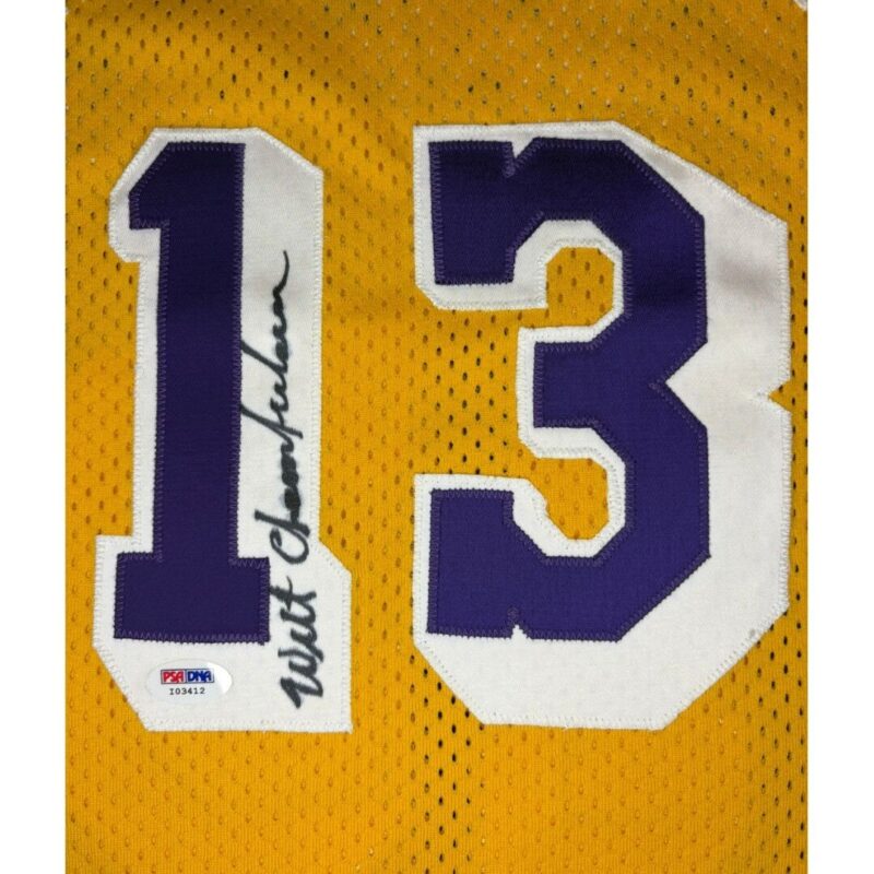 Wilt Chamberlain Autographed Los Angeles Lakers NBA Champion  Jersey (PSA ) - Image 4