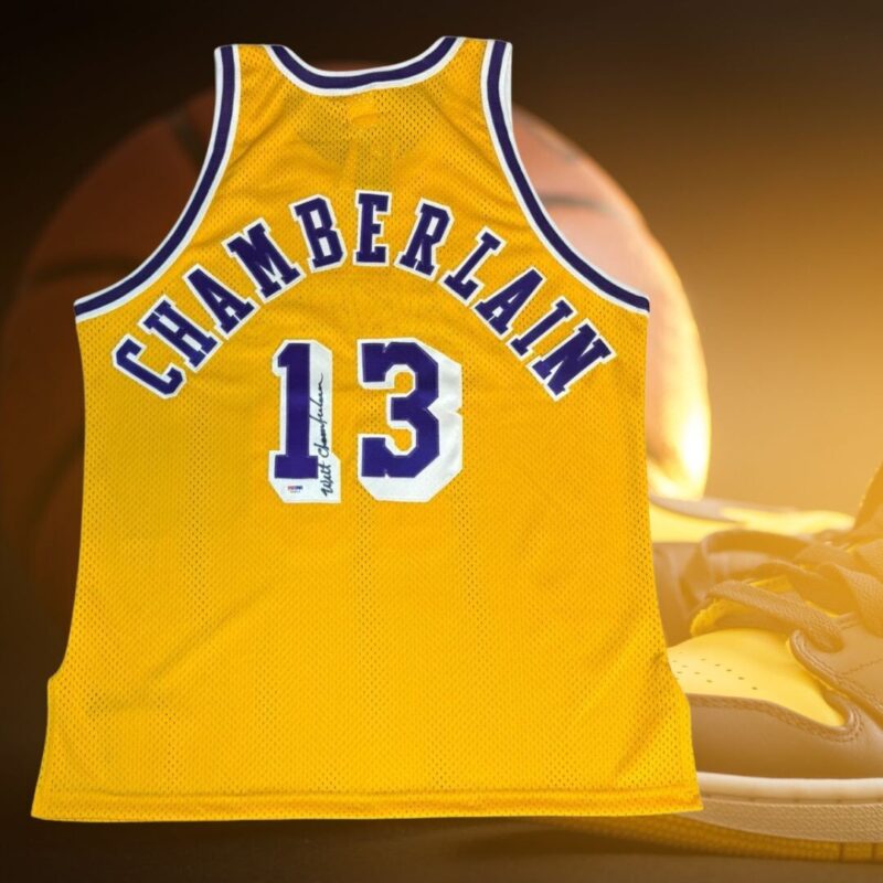 Wilt Chamberlain Autographed Los Angeles Lakers NBA Champion  Jersey (PSA ) - Image 5