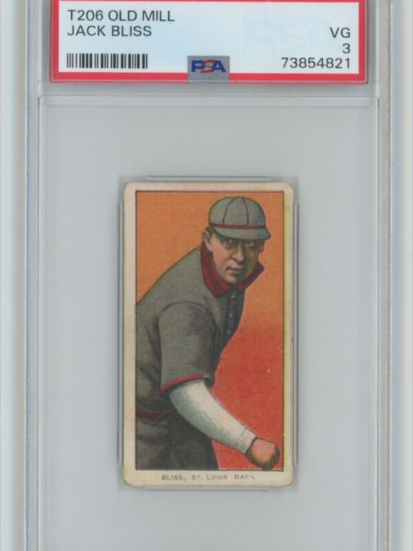 1909 OLD MILL WHITE BORDER JACK BLISS PSA 3 ST. LOUIS