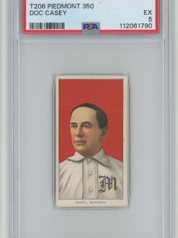 1909 PIEDMONT WHITE BORDER DOC CASEY PSA 5 MONTREAL POP 8 ONLY 11 HIGHER