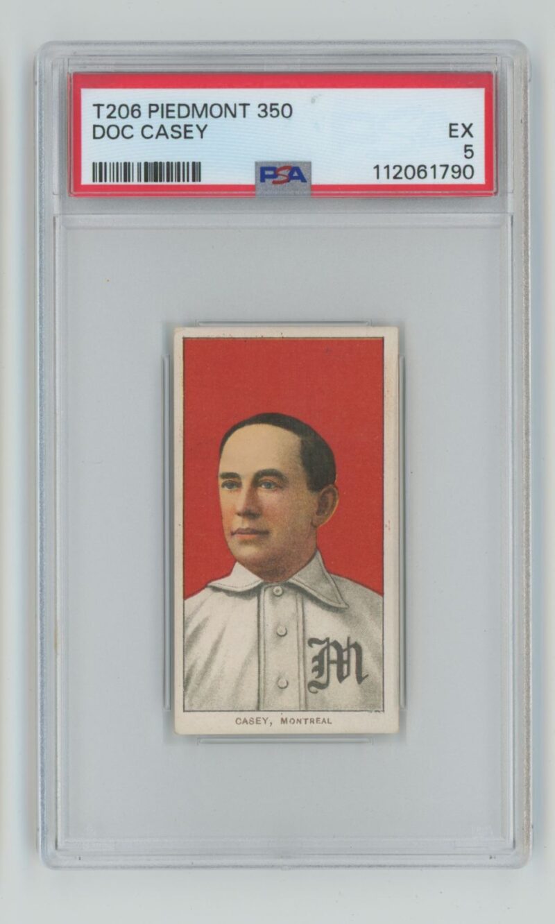1909 PIEDMONT WHITE BORDER DOC CASEY PSA 5 MONTREAL POP 8 ONLY 11 HIGHER