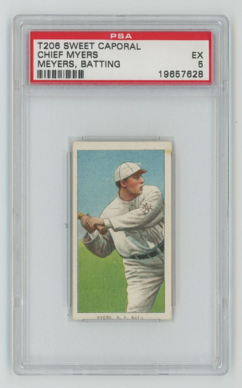 1909 SWEET CAPORAL WHITE BORDER CHIEF MYERS PSA 5 NEW YORK POP 2 ONLY 2 HIGHER