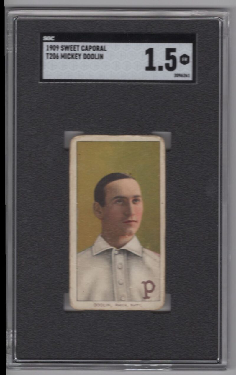 1909 SWEET CAPORAL WHITE BORDER MICKEY DOOLIN SGC 1.5 PHILA.