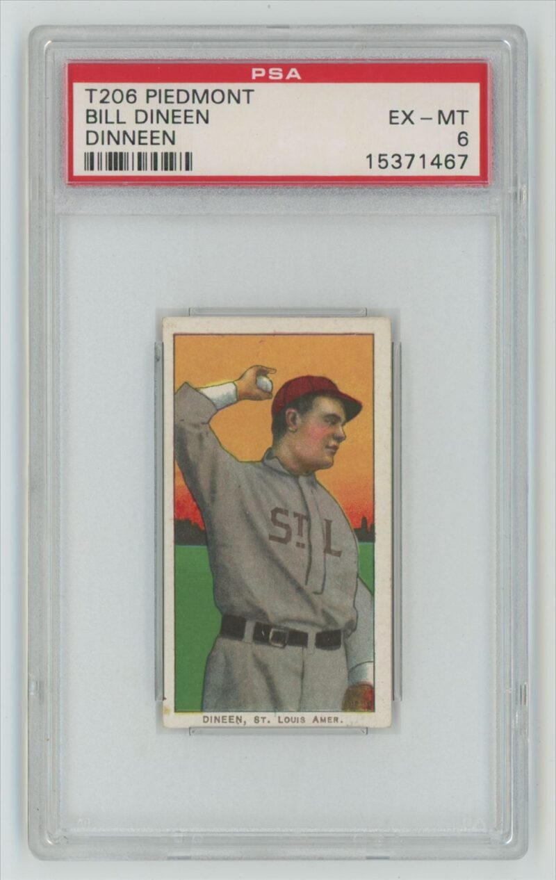 1909 WHITE BORDER BILL DINEEN 15371467 PSA 6 ST. LOUIS POP 7 ONLY 4 HIGHER
