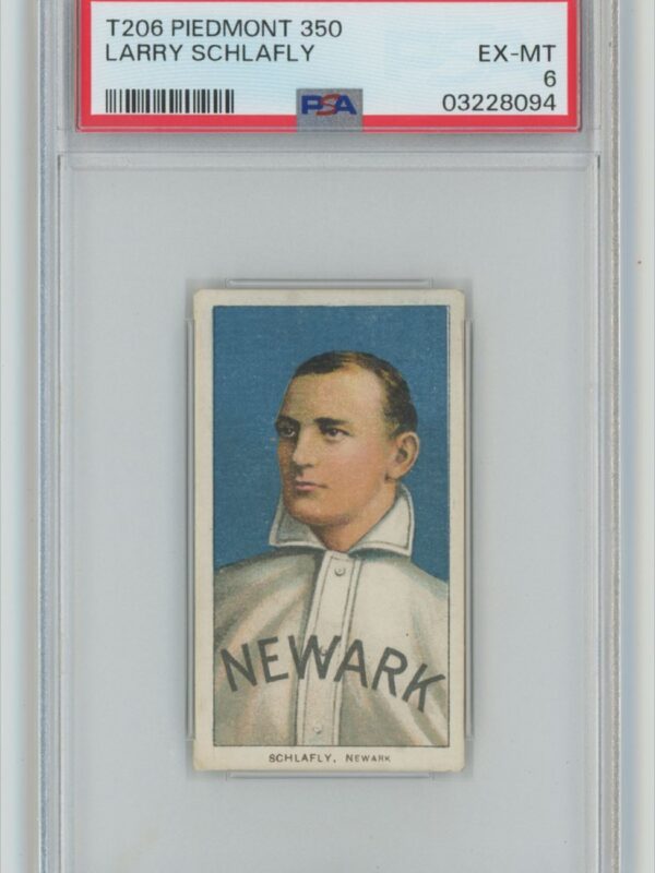 1909 WHITE BORDER LARRY SCHLAFLY PSA 6 NEWARK BEARS POP 7 ONLY 5 HIGHER