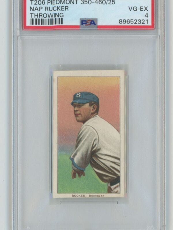 1909 WHITE BORDER NAP RUCKER 89652321 PSA 4 BROOKLYN POP 4 ONLY 11 HIGHER 286720039502