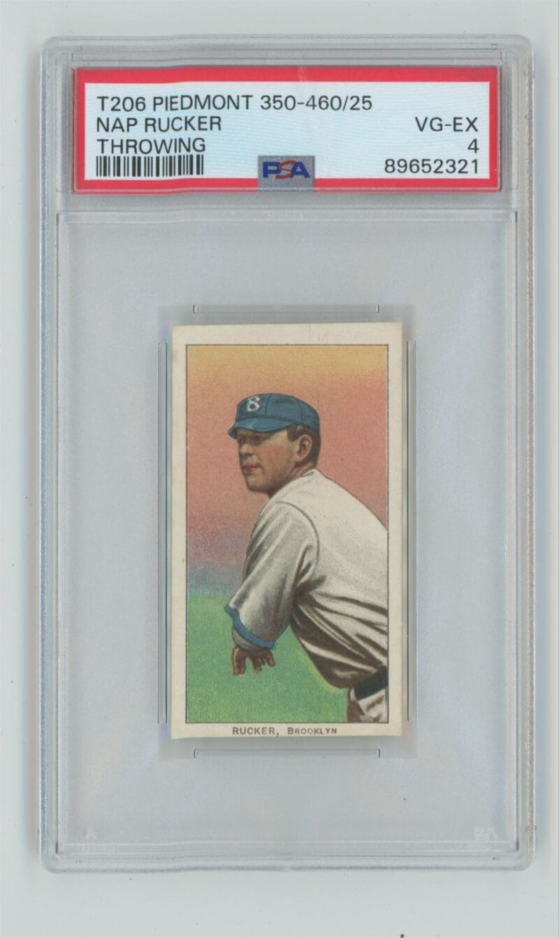 1909 WHITE BORDER NAP RUCKER 89652321 PSA 4 BROOKLYN POP 4 ONLY 11 HIGHER 286720039502