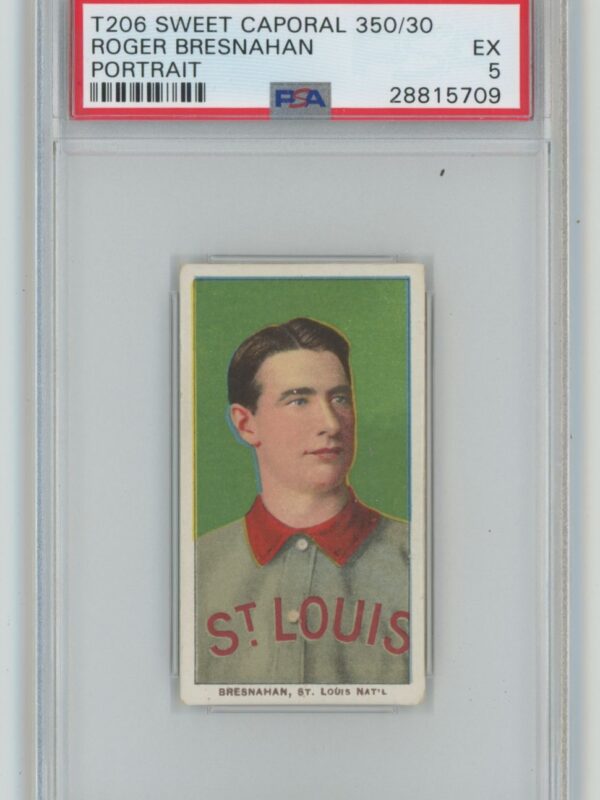 1909 WHITE BORDER ROGER BRESNAHAN 28815709 PSA 5 ST. LOUIS POP 2 ONLY 4 HIGHER