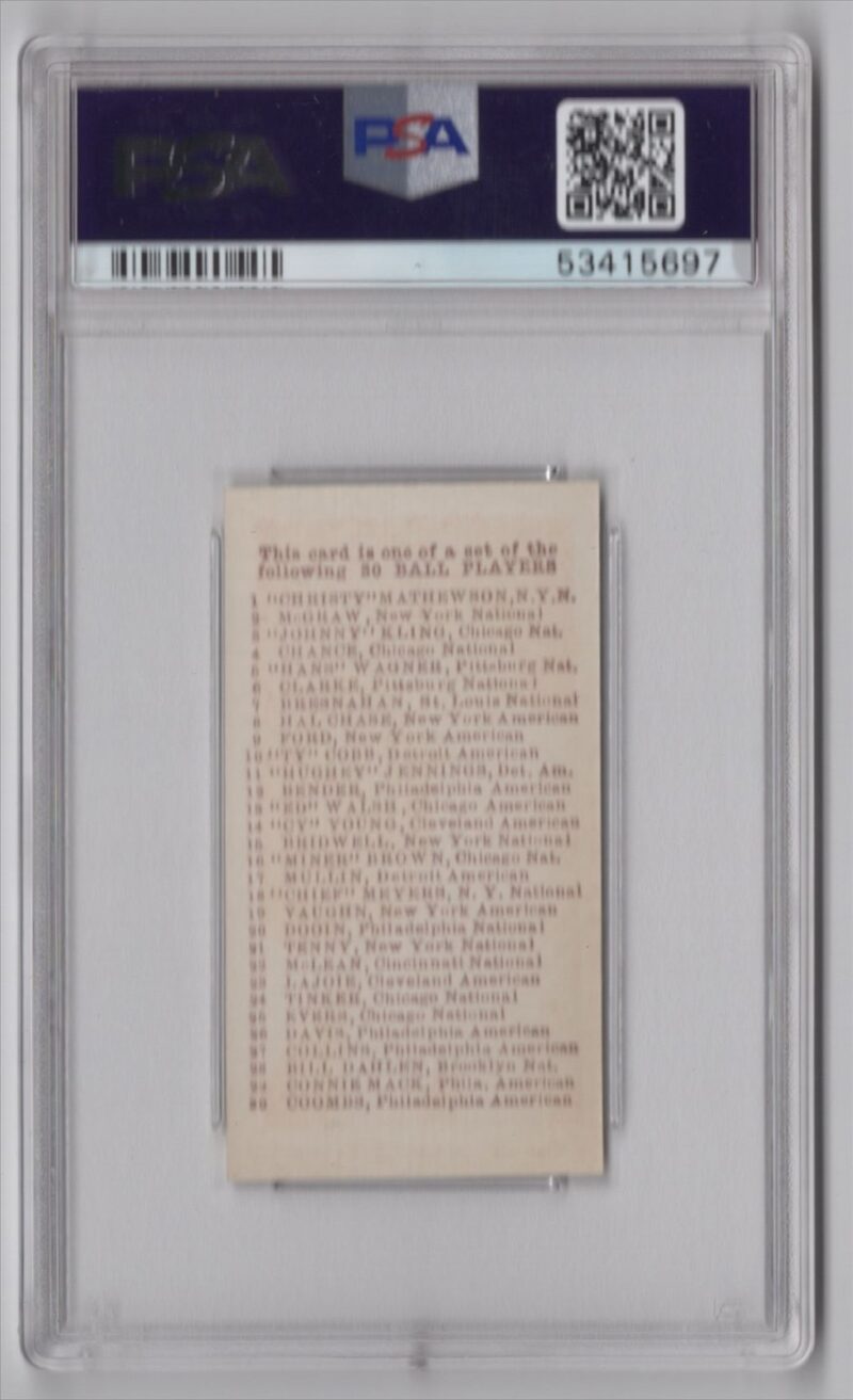 1910 E98 SET OF 30 CONNIE MACK PSA 7 PHILA. AMER. #7 POP: 8/8 HIGHER - Image 3