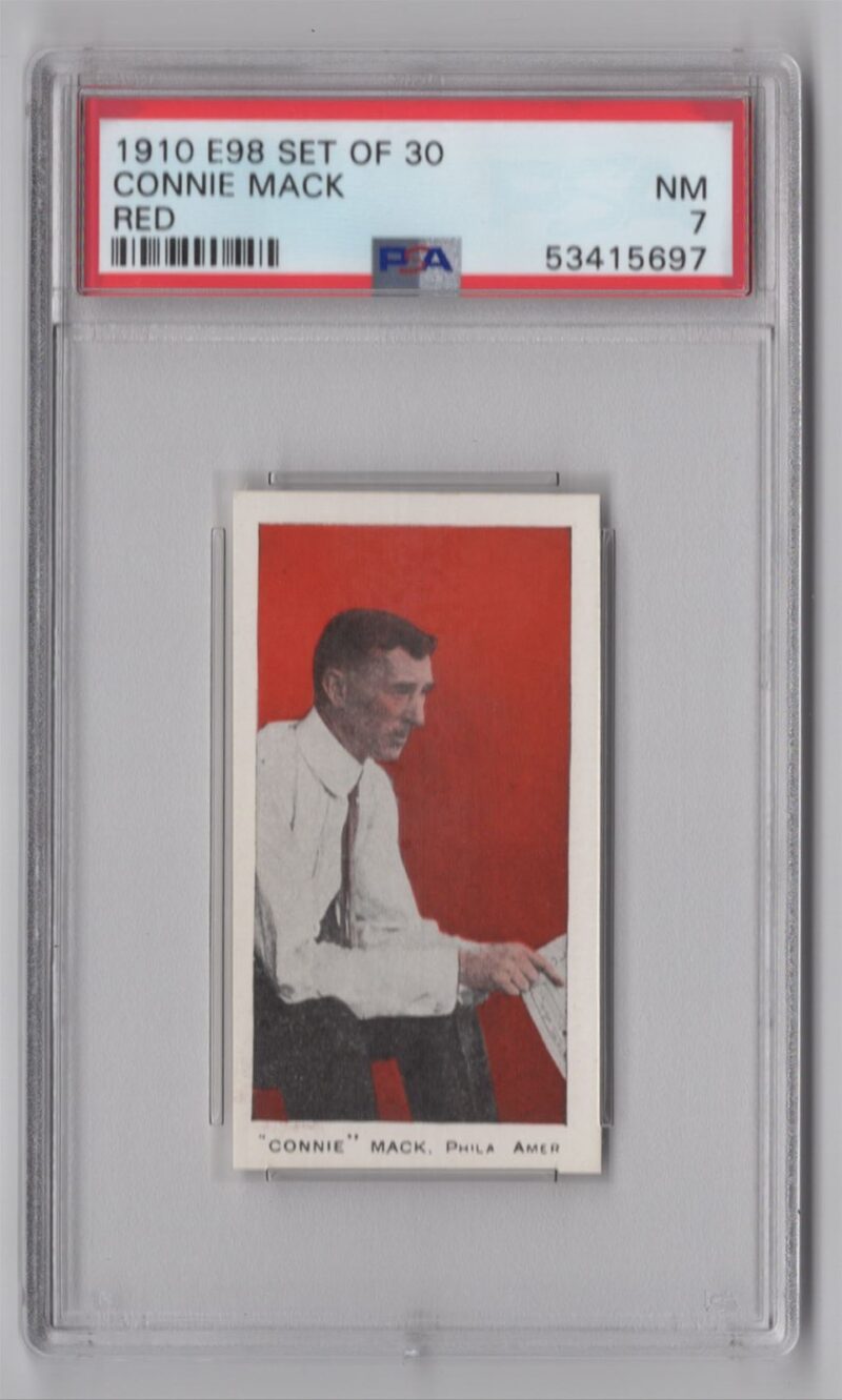 1910 E98 SET OF 30 CONNIE MACK PSA 7 PHILA. AMER. #7 POP: 8/8 HIGHER