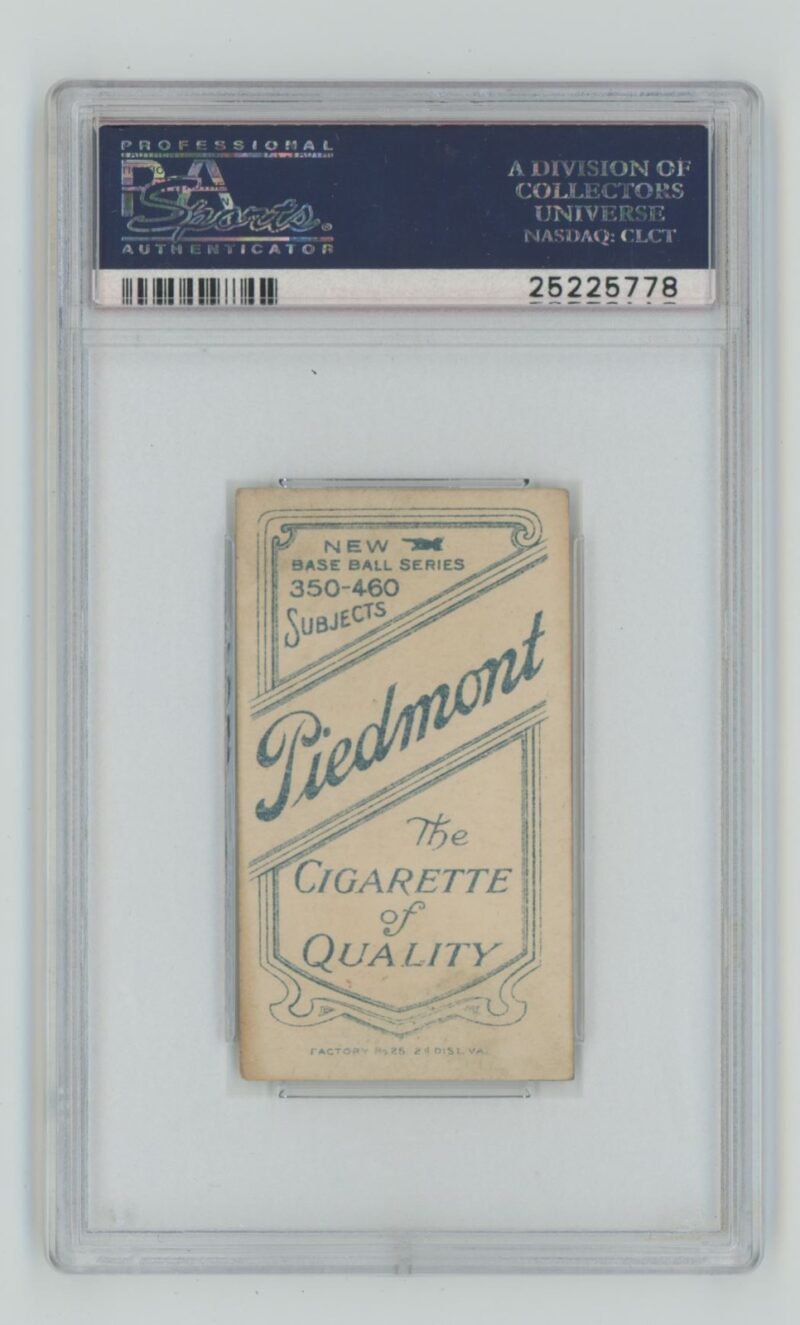 1910 PIEDMONT 350-460/25 WHITE BORDER HUGH DUFFY PSA 4 CHICAGO POP 21 - Image 3
