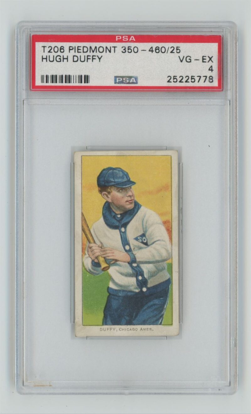 1910 PIEDMONT 350-460/25 WHITE BORDER HUGH DUFFY PSA 4 CHICAGO POP 21