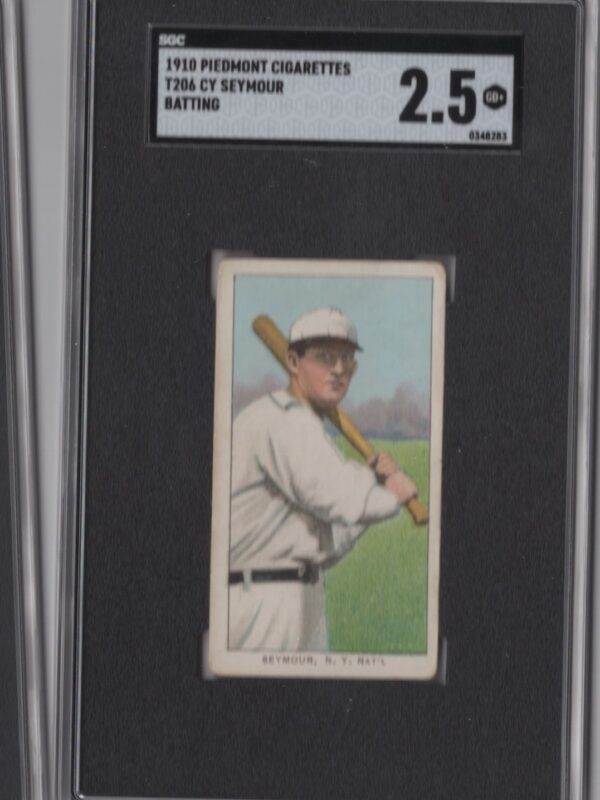 1910 PIEDMONT WHITE BORDER CY SEYMOUR 0348283 SGC 2.5 NEW YORK BATTING