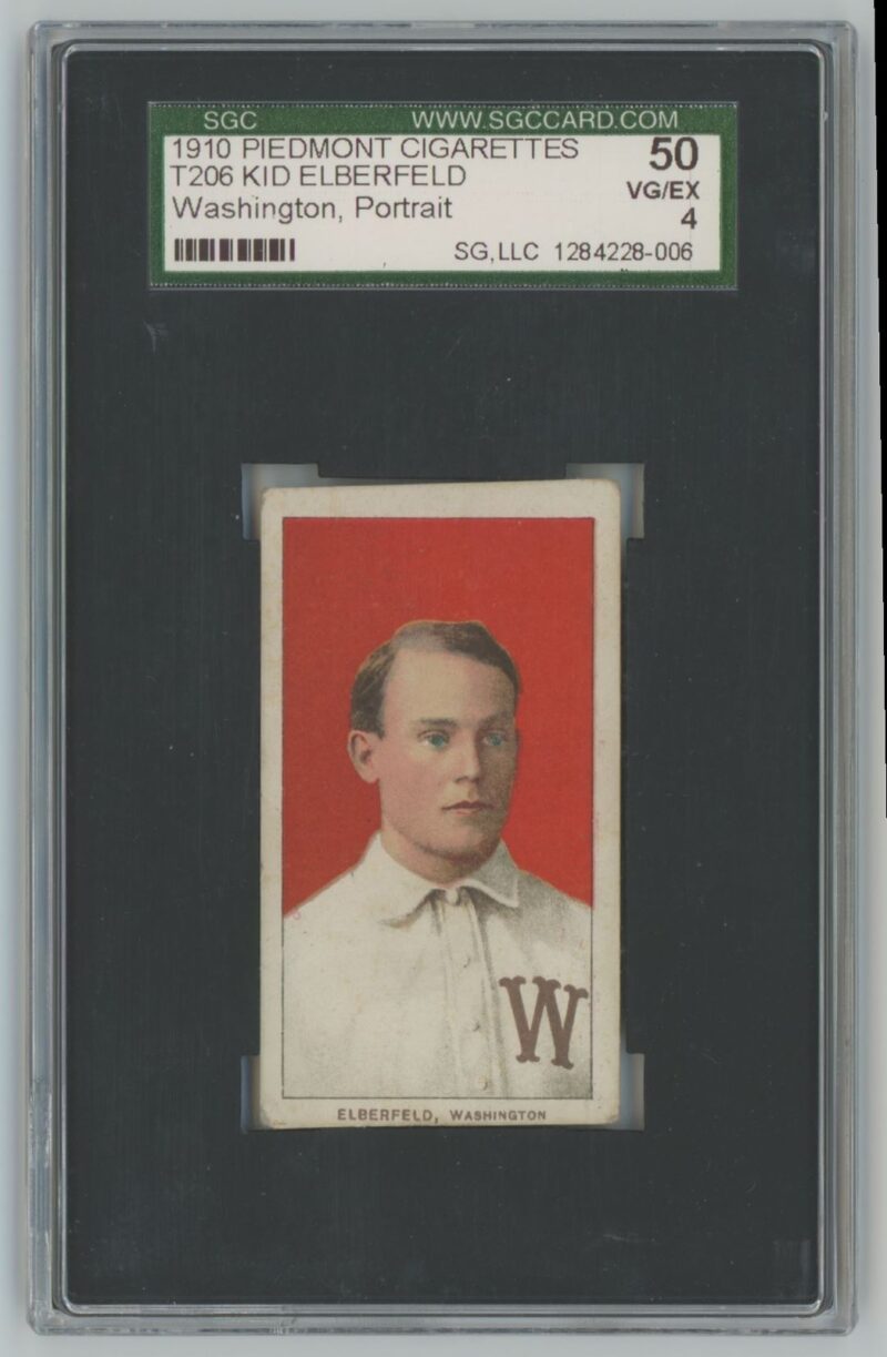 1910 PIEDMONT WHITE BORDER KID ELBERFELD 1284228006 SGC 4 WASHINGTON