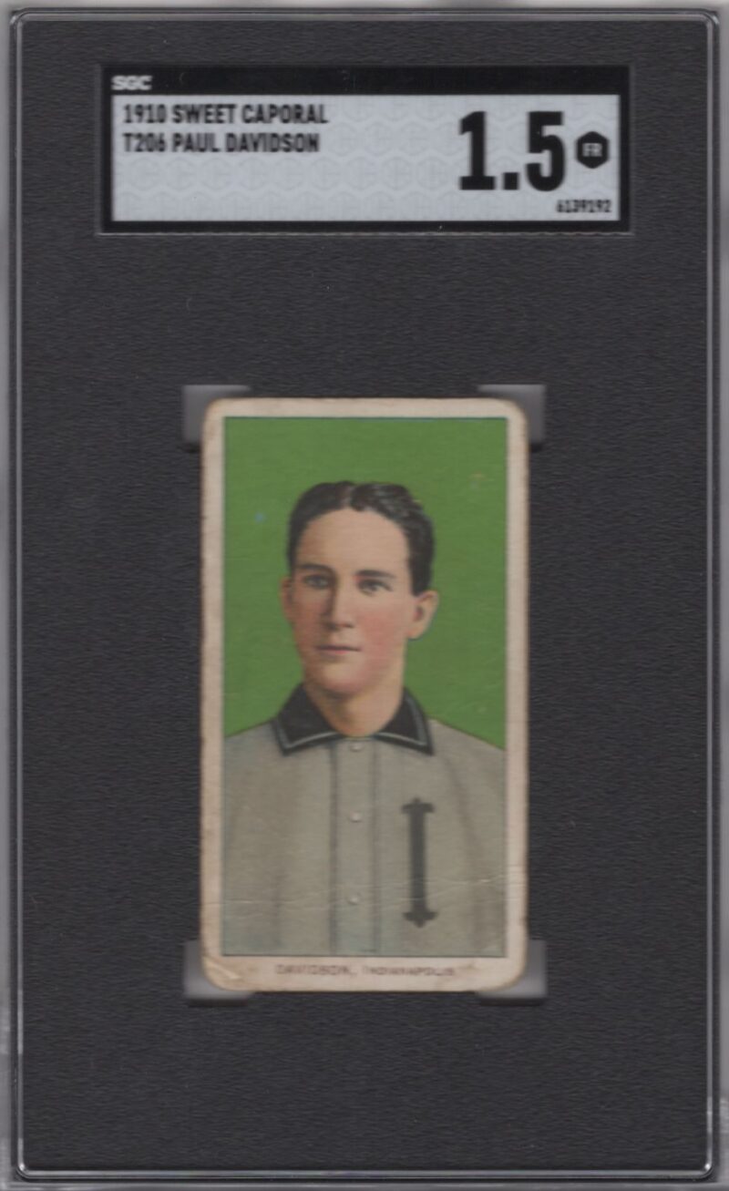 1910 SWEET CAPORAL T206 PAUL DAVIDSON SGC 15 INDIANAPOLIS 286532662452