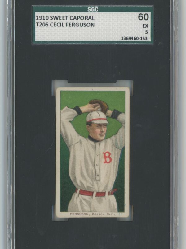 1910 SWEET CAPORAL WHITE BORDER CECIL FERGUSON SGC 5 BOSTON 286735292482