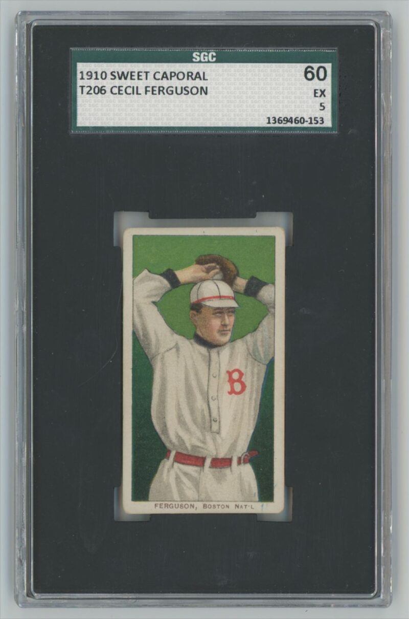1910 SWEET CAPORAL WHITE BORDER CECIL FERGUSON SGC 5 BOSTON 286735292482