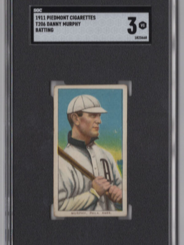 1911 PIEDMONT WHITE BORDER DANNY MURPHY SGC 3 PHILA. BATTING