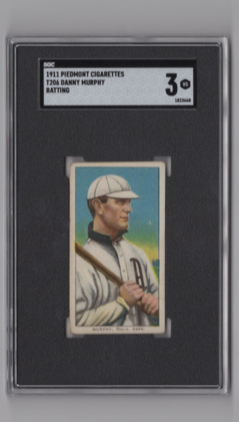 1911 PIEDMONT WHITE BORDER DANNY MURPHY SGC 3 PHILA. BATTING