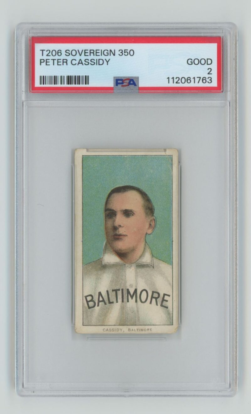 1911 SOVEREIGN WHITE BORDER PETER CASSIDY PSA 2 BALTIMORE BLUES SOVEREIGN