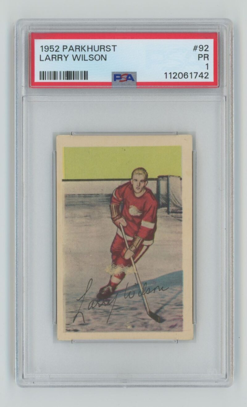 1952 53 VINTAGE HOCKEY LARRY WILSON ROOKIE PSA 1 DETROIT RED WINGS 92 286685205312