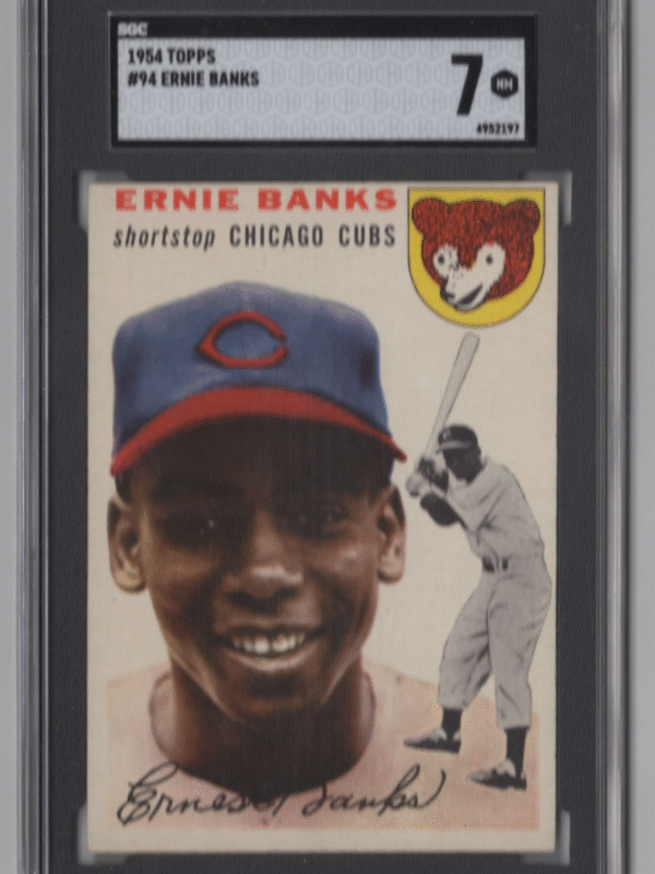 1954 TOPPS ERNIE BANKS ROOKIE SGC 7 CHICAGO CUBS #94 VERY LOW POP