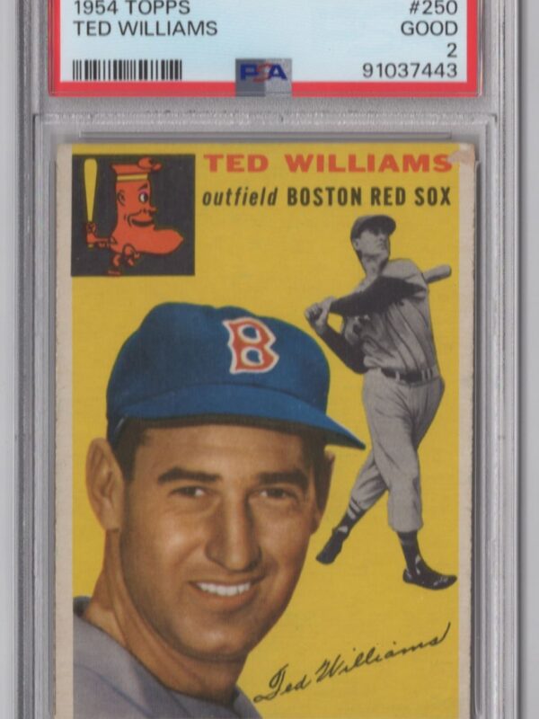 1954 TOPPS TED WILLIAMS PSA 2 BOSTON RED SOX #250