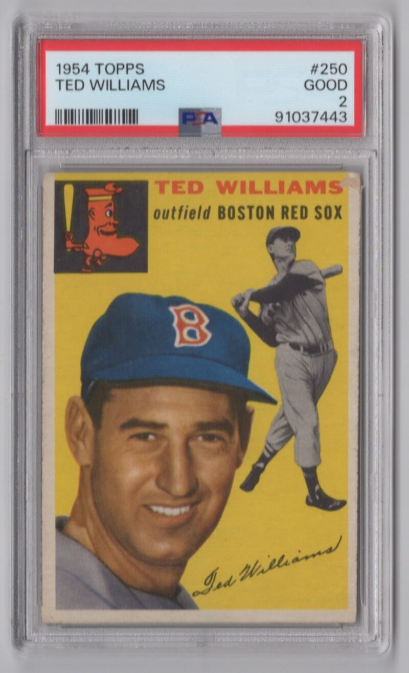 1954 TOPPS TED WILLIAMS PSA 2 BOSTON RED SOX #250