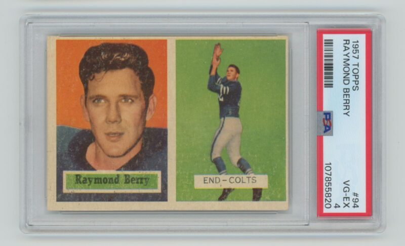 1957 TOPPS RAYMOND BERRY ROOKIE PSA 4 BALTIMORE COLTS #94
