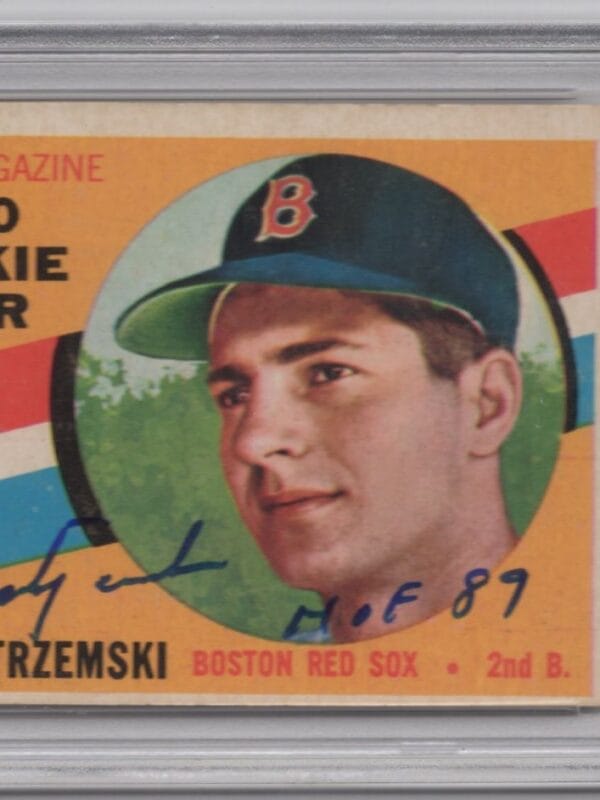 1960 3-15 CARL YASTRZEMSKI ROOKIE AUTO PSA 10 BOSTON RED SOX #148 GEM MT 10;