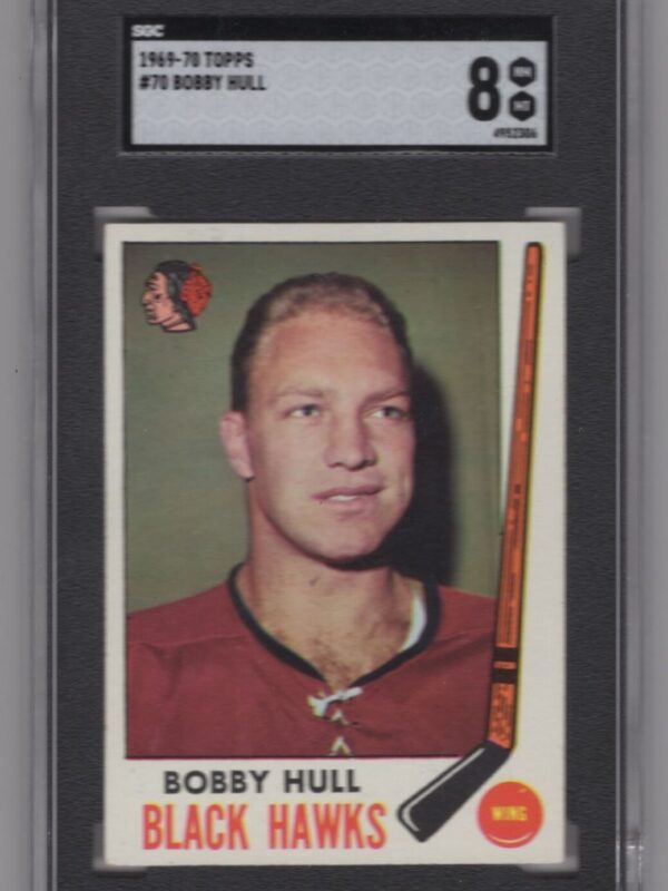 1969-70 TOPPS 3-15 BOBBY HULL SGC 8 CHICAGO BLACKHAWKS #70