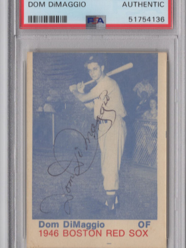 1975 TCMA 3-15 DOM DIMAGGIO AUTO PSA BOSTON RED SOX