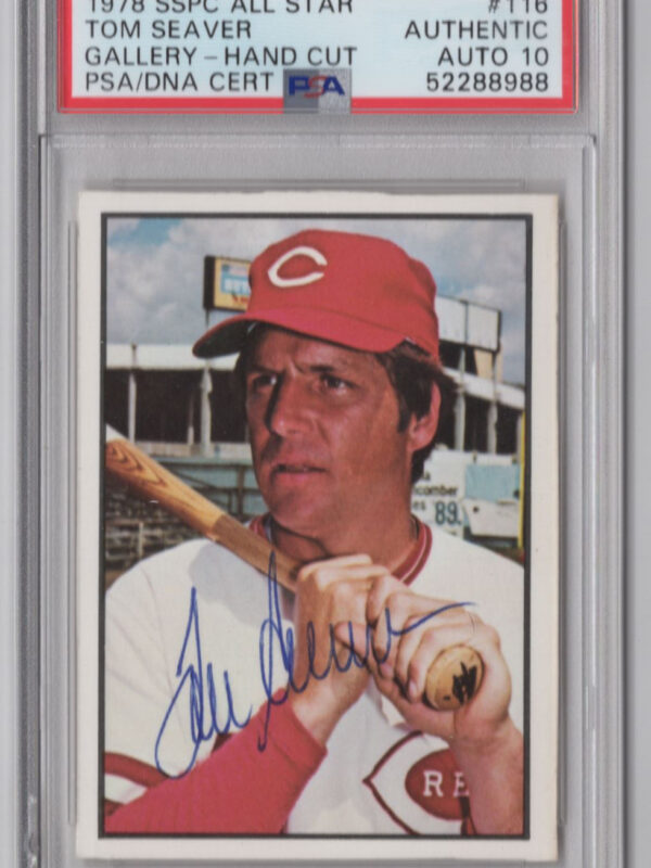 1978 SSPC 3-15 TOM SEAVER AUTO PSA 10 CINCINNATI REDS #116