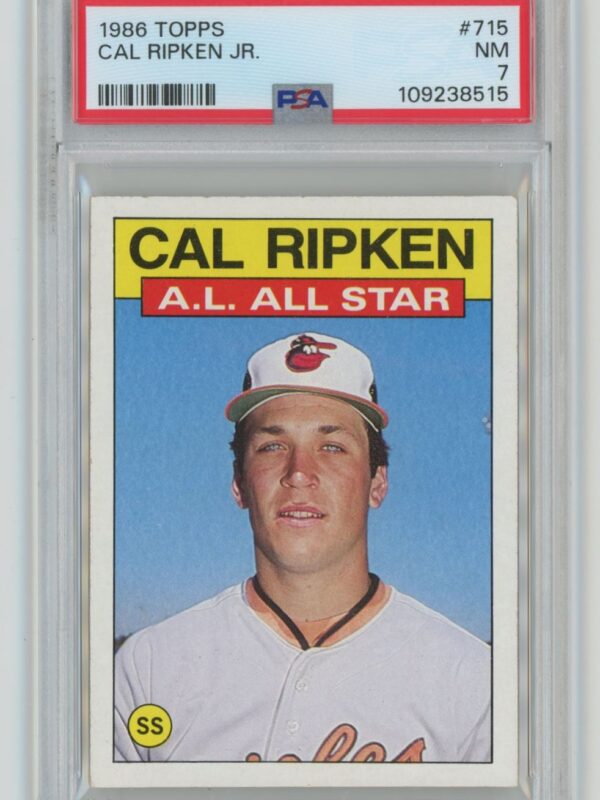 1986 TOPPS CAL RIPKEN PSA 7 BALTIMORE ORIOLES #715