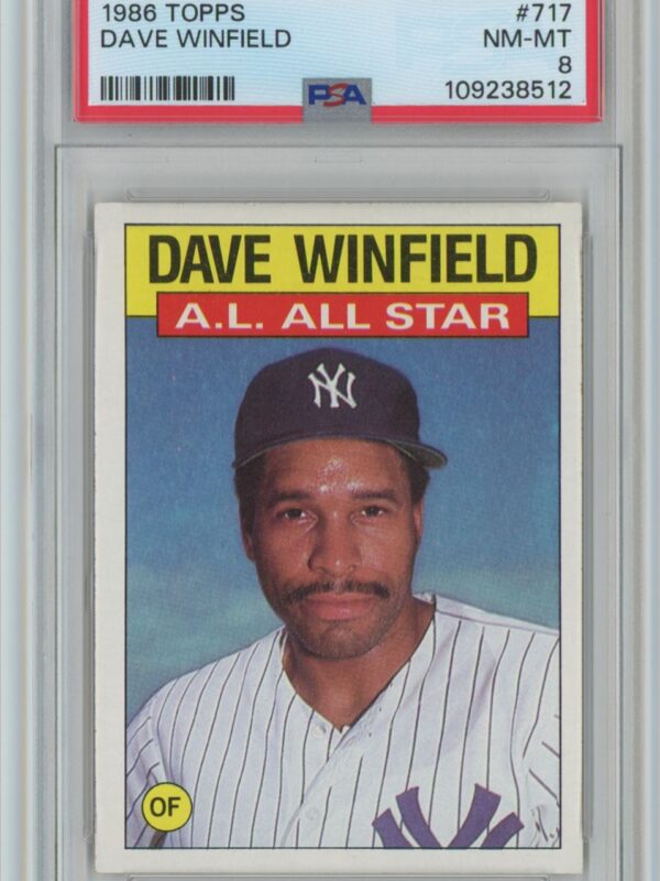 1986 TOPPS DAVE WINFIELD PSA 8 NEW YORK YANKEES #717