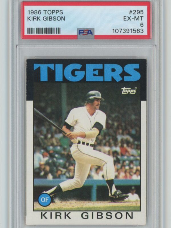 1986 TOPPS KIRK GIBSON PSA 6 DETROIT TIGERS 295 286740614572