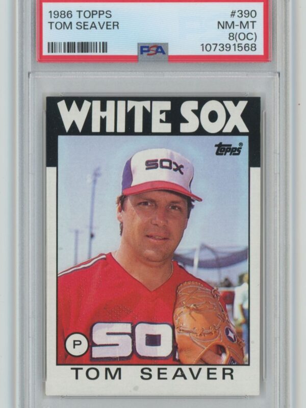 1986 TOPPS TOM SEAVER PSA 8 CHICAGO WHITE SOX 390 286740614562