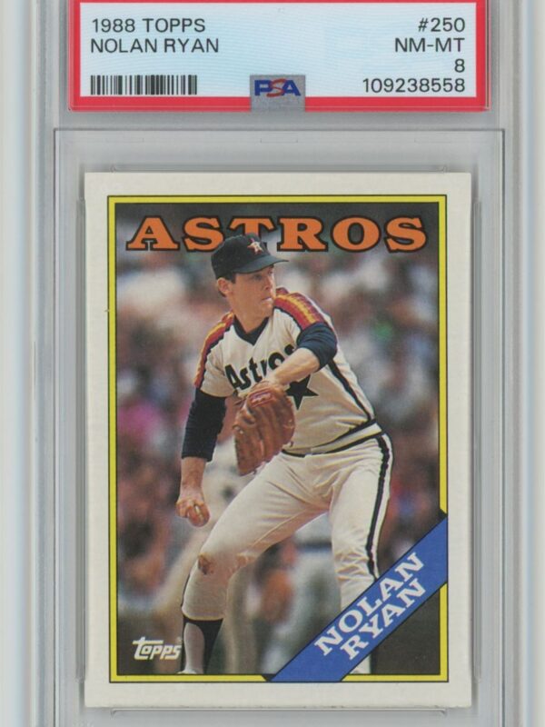1988 TOPPS NOLAN RYAN PSA 8 HOUSTON ASTROS #250