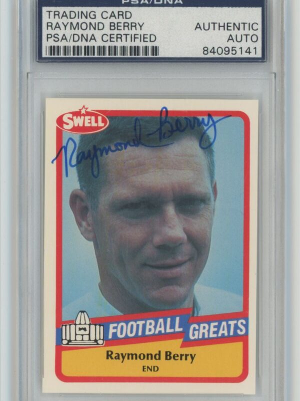 1989 SWELL GREATS RAYMOND BERRY AUTO PSA BALTIMORE COLTS #91