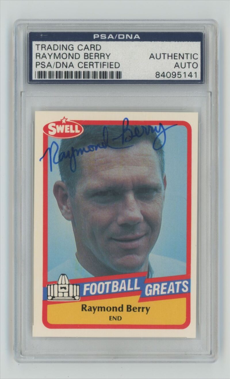 1989 SWELL GREATS RAYMOND BERRY AUTO PSA BALTIMORE COLTS #91