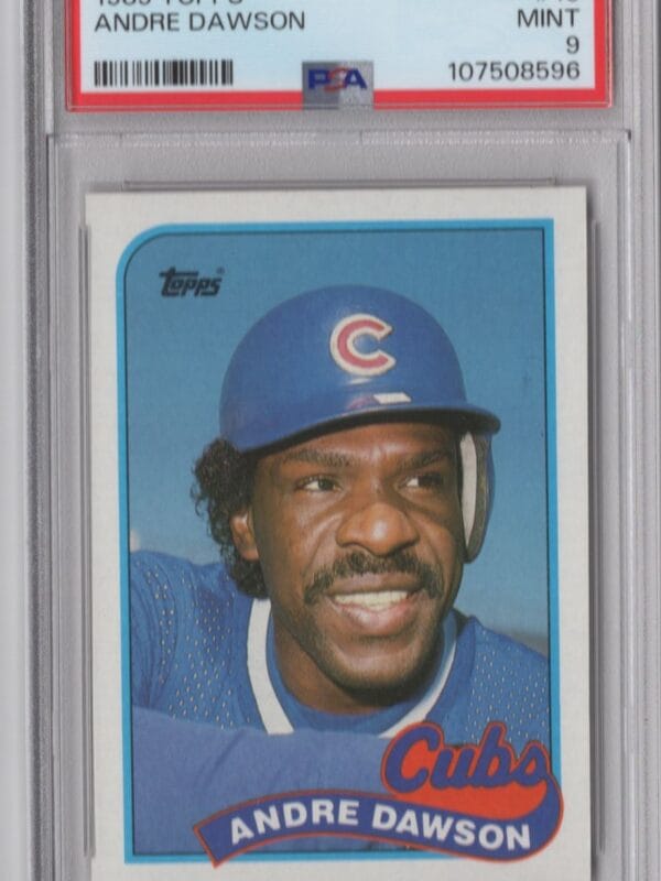 1989 TOPPS ANDRE DAWSON PSA 9 CHICAGO CUBS #10 POP 32